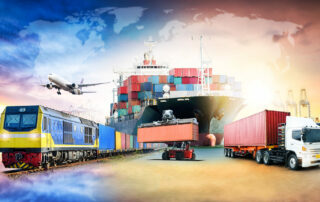Global Business Logistics Import Export Background And Container Cargo Freight Ship Transport Concept